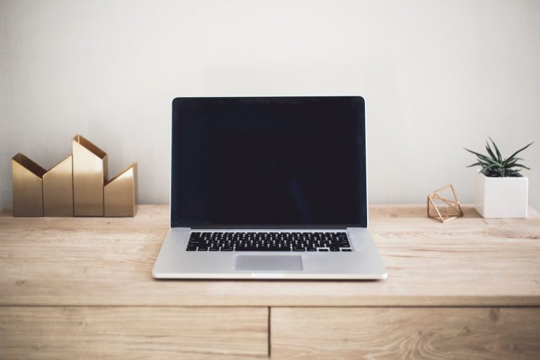 computer, laptop, desk